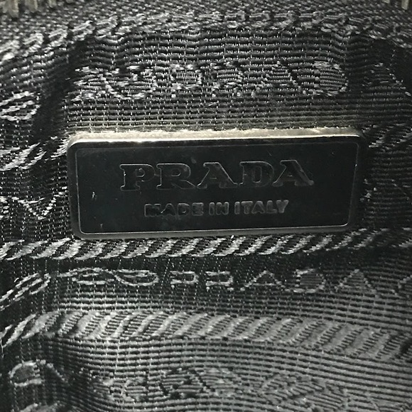 Prada BLACK Shoulder Bag SPAZZOLATO Logo - Picture 11 of 13